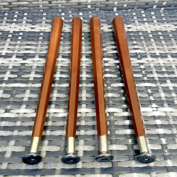 SET OF 4 MID CENTURY DANSETTE TAPERED HEXAGONAL ATOMIC LEGS TABLE STOOL 50S 60'S